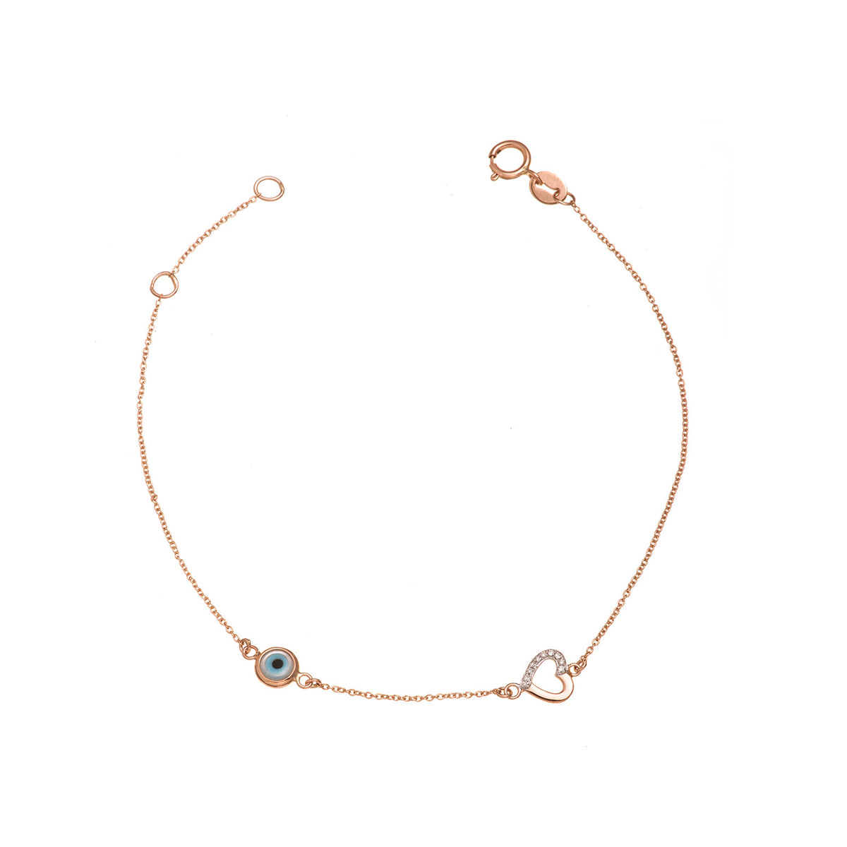 Heart and Eye Bracelet
