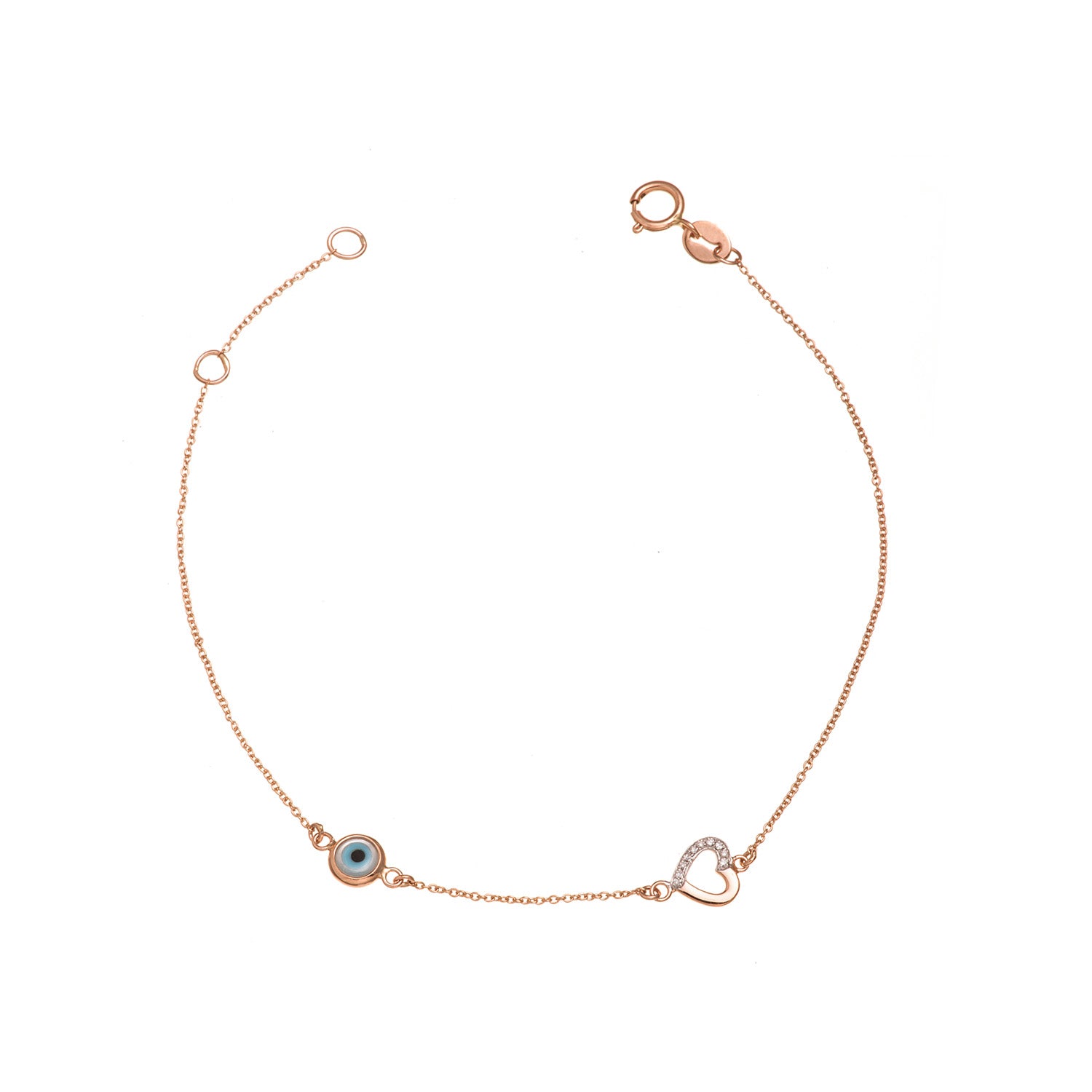 Heart and Eye Bracelet