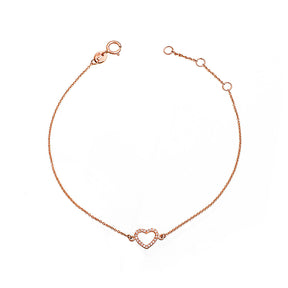 Diamond heart bracelet. 