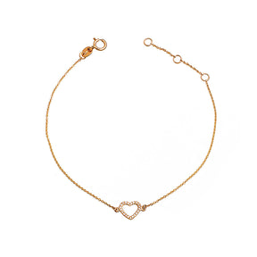 Diamond heart bracelet. 
