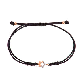 Diamond Star Cord Bracelet