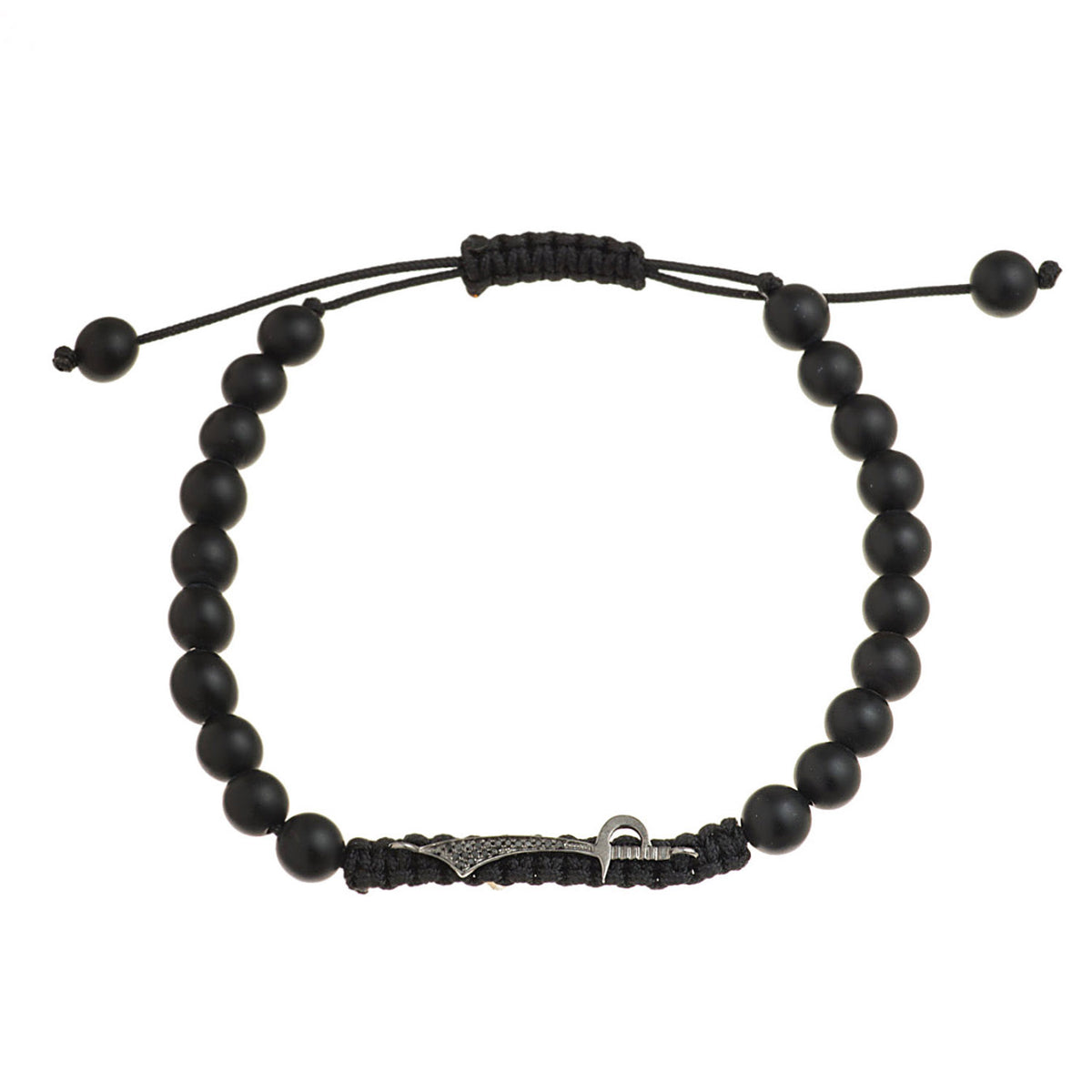 Onyx Bracelet. Gold and onyx bracelet. Diamond and onyx bracelet. Anatol jewellery. Golden hall. Kifissia. Fine jewellery. Χρυσά κοσμήματα. Κοσμήματα Κηφισιά. Βραχιόλι με όνυχα. Κοσμήματα με όνυχες. Crescent Sword Onyx Bracelet