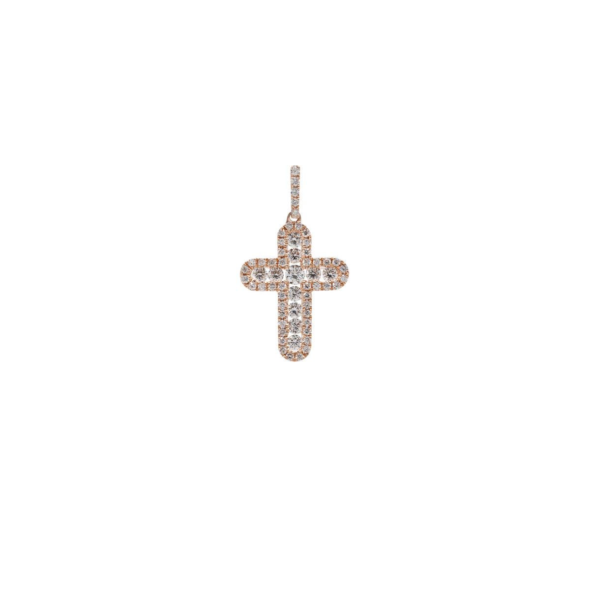 Playful Diamonds Cross Pendant - Anatol Jewelry