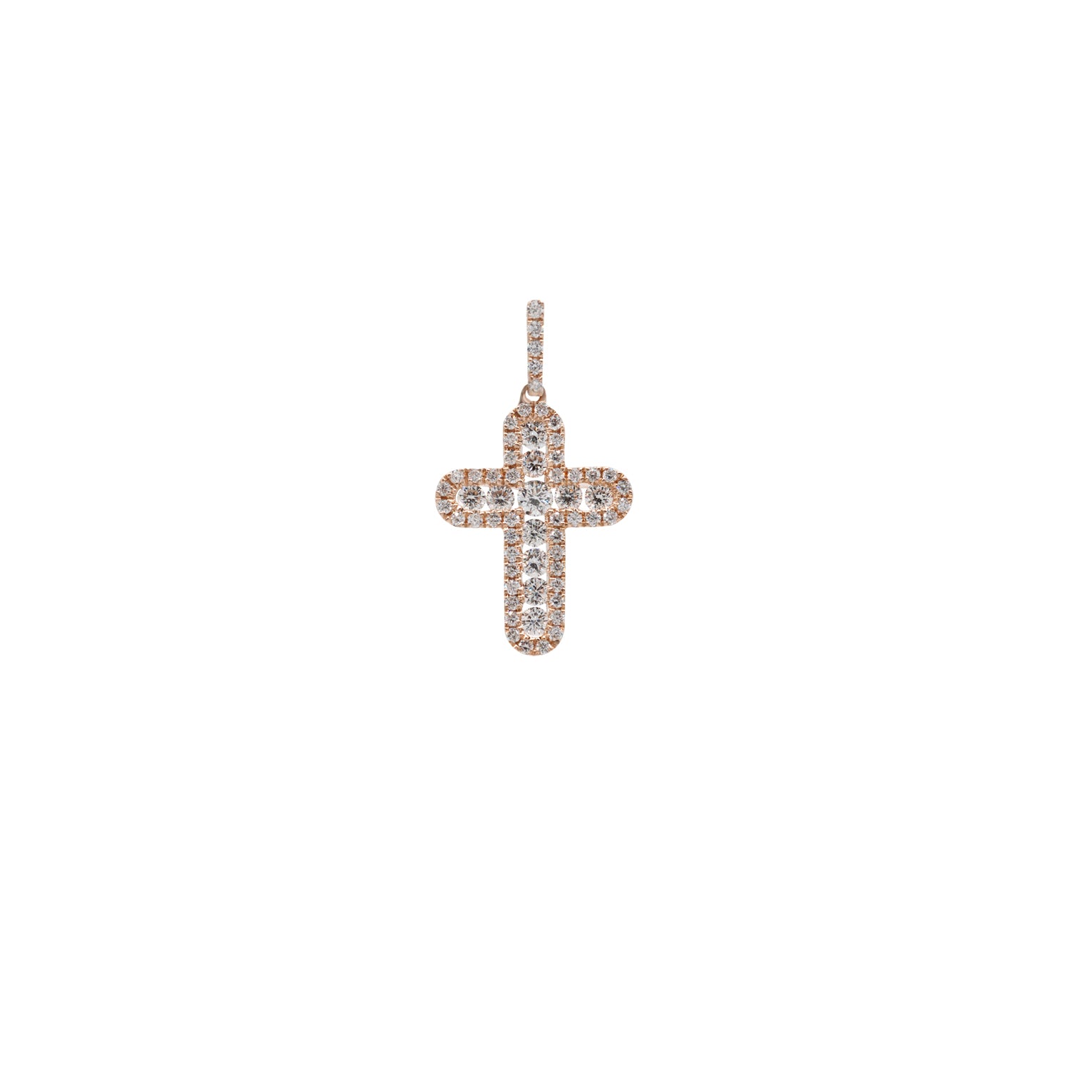 Playful Diamonds Cross Pendant - Anatol Jewelry