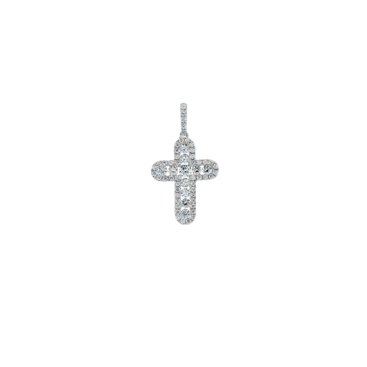Playful Diamonds Cross Pendant - Anatol Jewelry