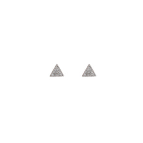 Triangle Stud Earrings. Diamond Studs.