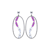 Gold, diamond and ruby earring.