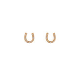 Horse shoe studs. Horse shoe stud earrings. Diamond Earrings. Σκουλαρίκι πέταλο. Πέταλο σκουλαρίκι με διαμάντια. Σκουλαρίκι με μπριγιάν.