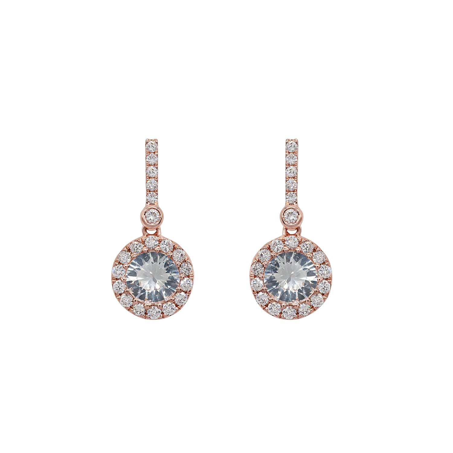Sapphire Drop and Diamond Earrings