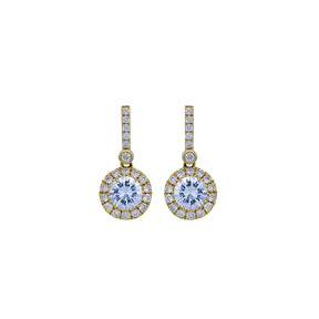 Sapphire Drop and Diamond Earrings