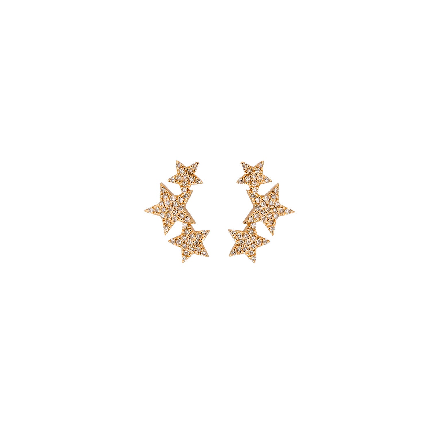Diamond Star Stud Earrings