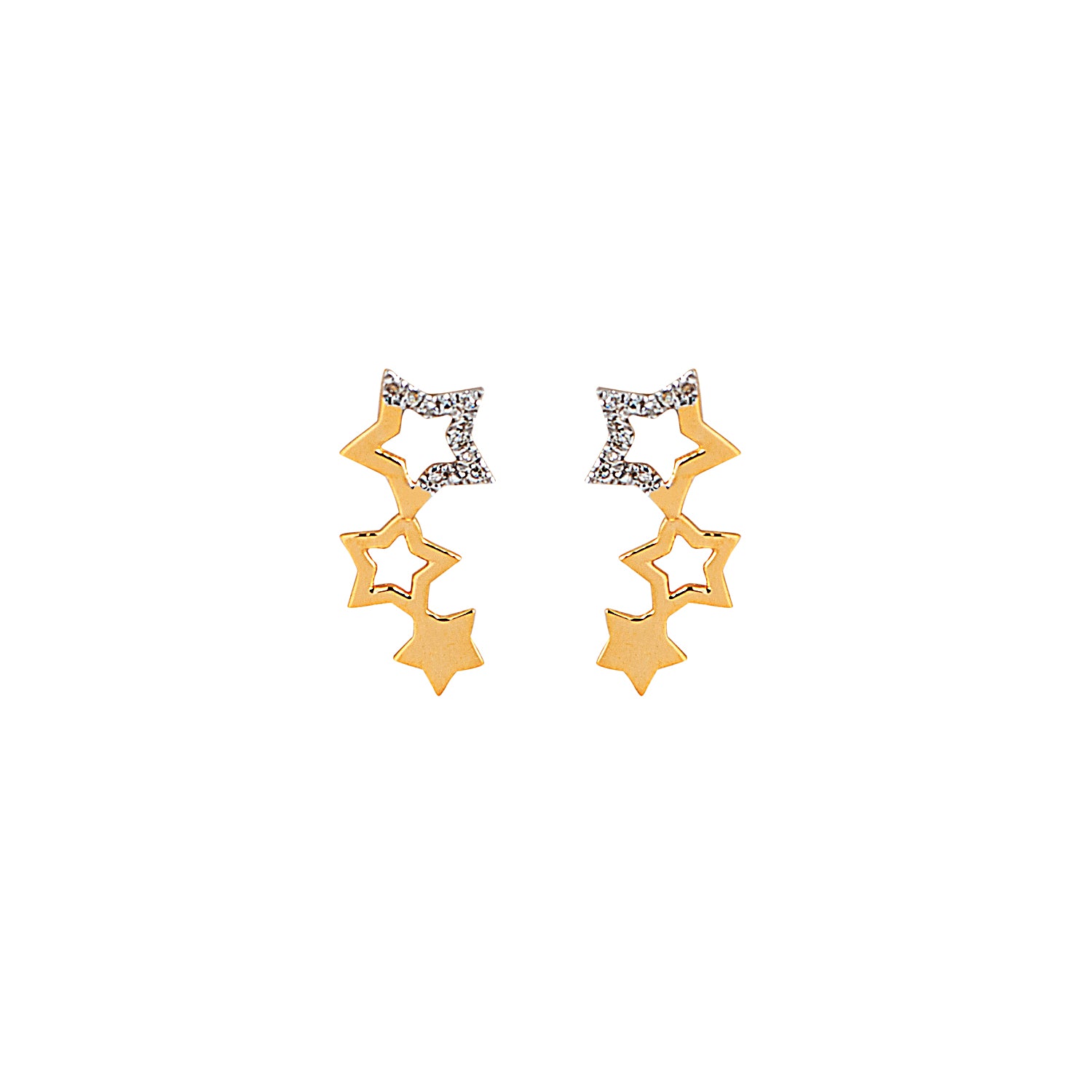 Diamond Star Stud Earrings