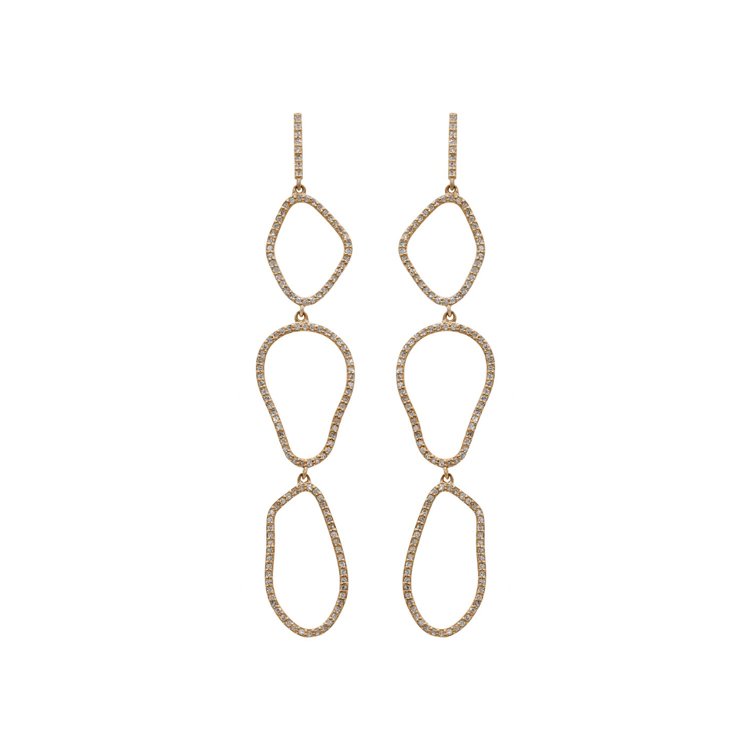 Triple Cloud Dangling Earring - Anatol Jewelry