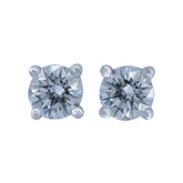 0.88ct, F, VVS2 Diamond Stud Earrings