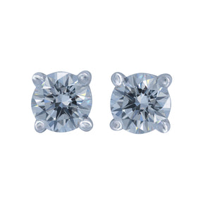 0.88ct, F, VVS2 Diamond Stud Earrings