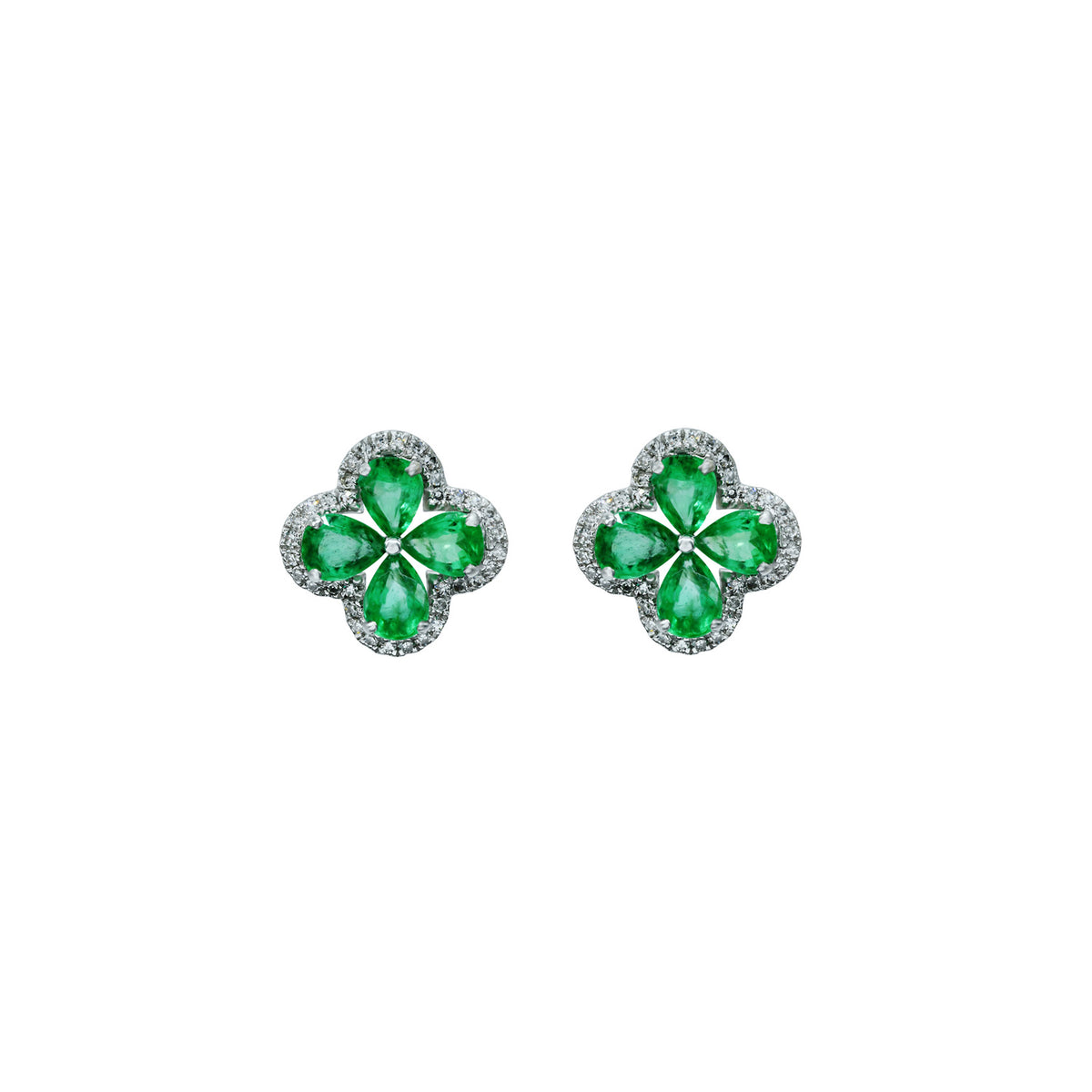 Diamond and Emerald Earring. Σκουλαρίκι με σμαράγδι και μπριγιάν.