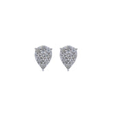Diamond Earrings. Diamond Studs. Pear shaped diamond earrings