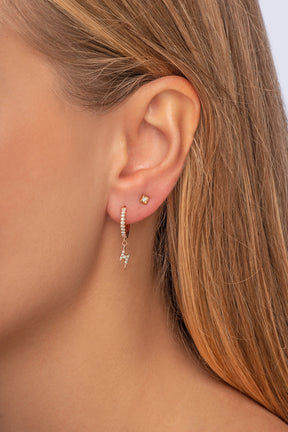 Thunder Diamond Hoop Earrings