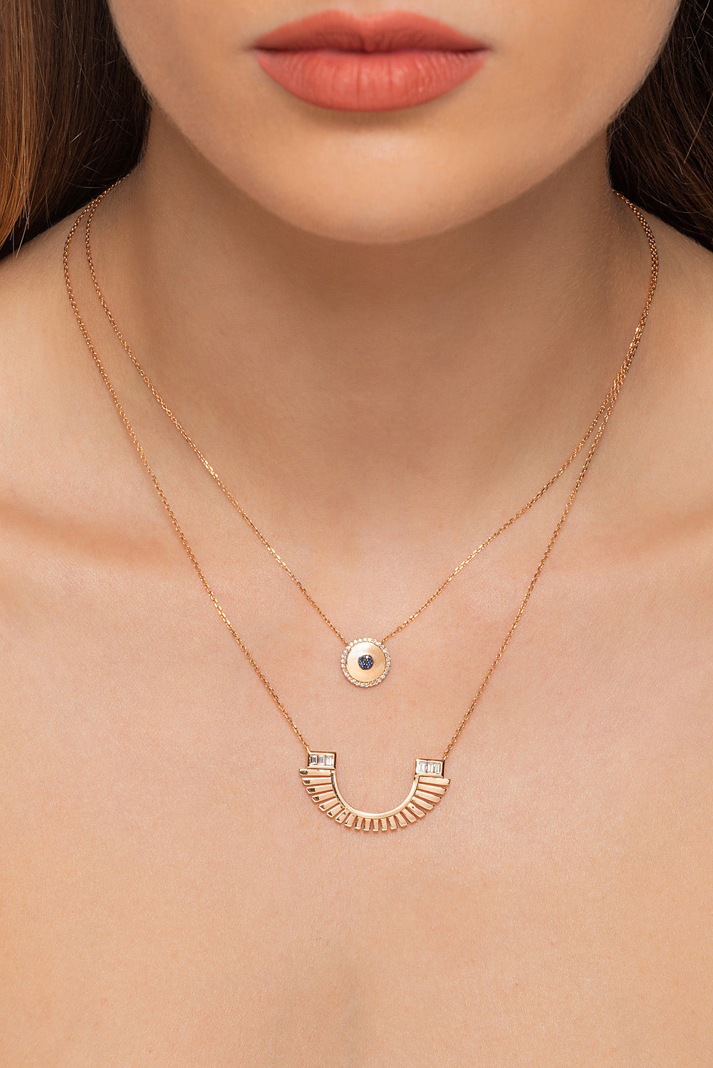 Gold and diamond necklace. Anatol necklace. Diamond necklace. Κολιέ χρυσό. Κολιέ με μπριγιάν. Κολιέ με διαμάντια.