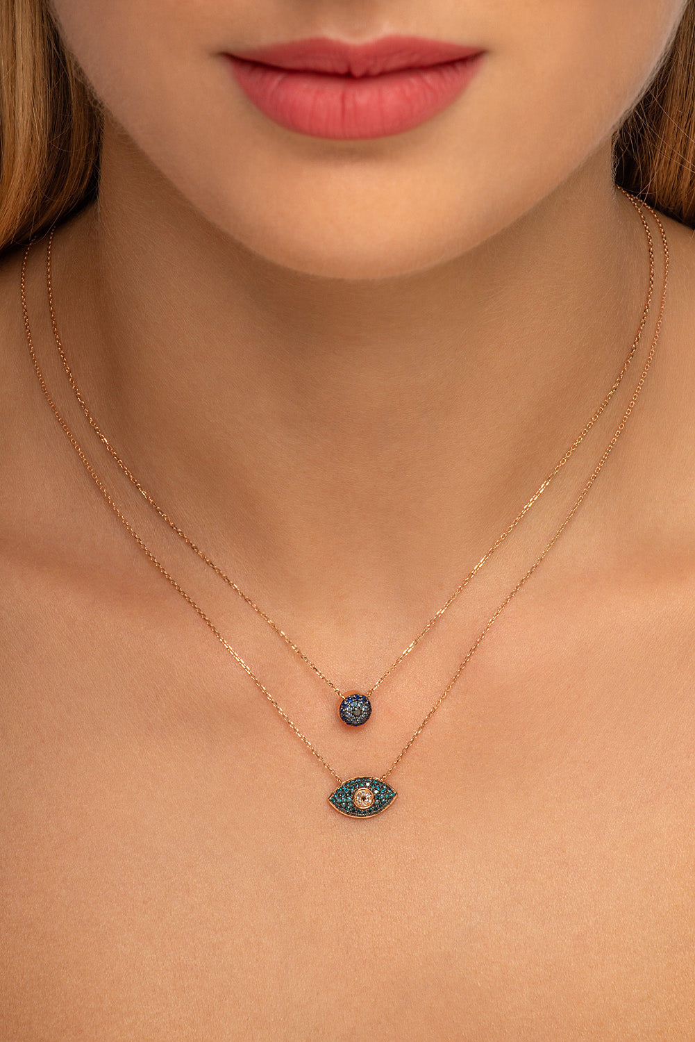 Two Shade Blue Evil Eye