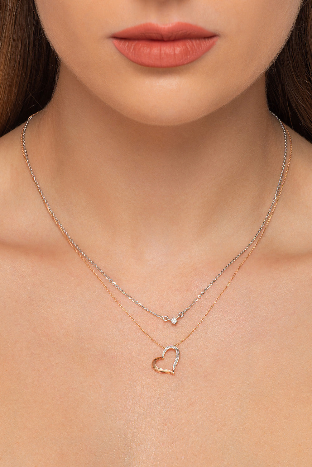 Gold and diamond necklace. Anatol necklace. Diamond necklace. Κολιέ χρυσό. Κολιέ με μπριγιάν. Κολιέ με διαμάντια.