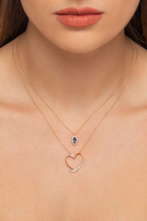 Gold and diamond necklace. Anatol necklace. Diamond necklace. Κολιέ χρυσό. Κολιέ με μπριγιάν. Κολιέ με διαμάντια.