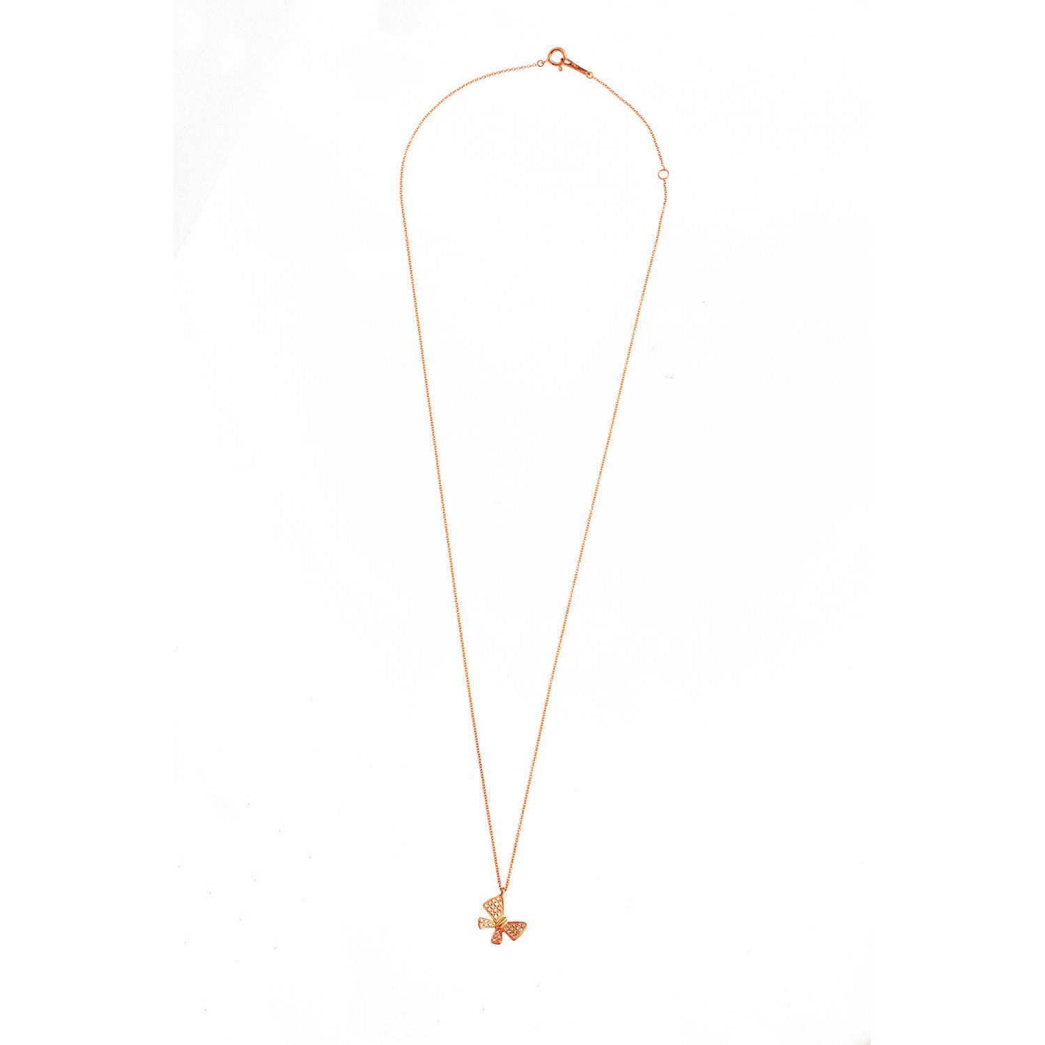 Diamond Bow Necklace