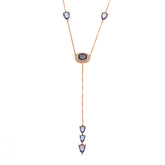 Evil Eye Sapphire Droplets Necklace