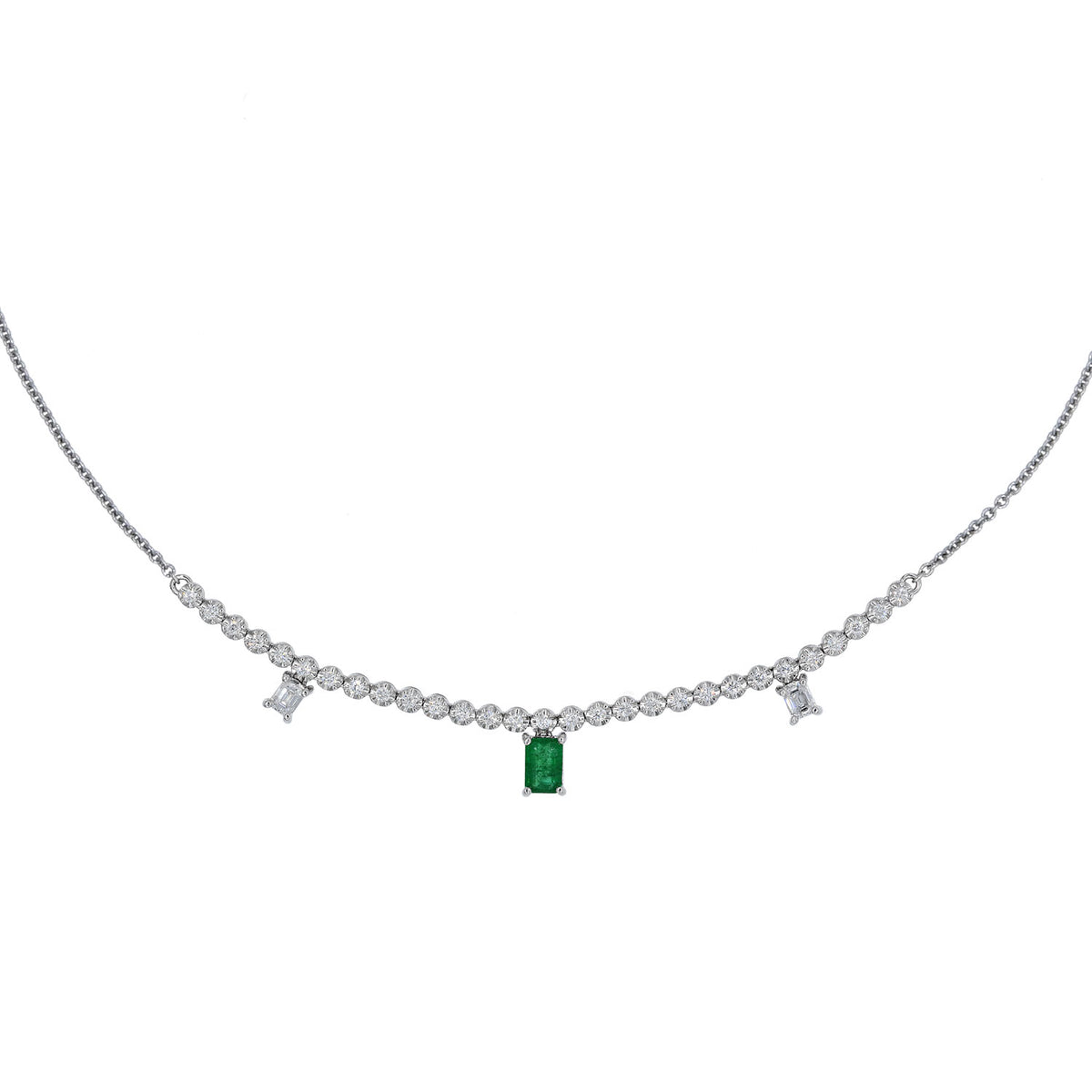 Emerald and Diamond Necklace