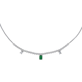 Emerald and Diamond Necklace