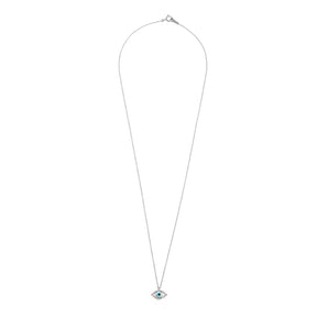 Diamond Evil eye necklace. Κολιέ μάτι με μπριγιάν.