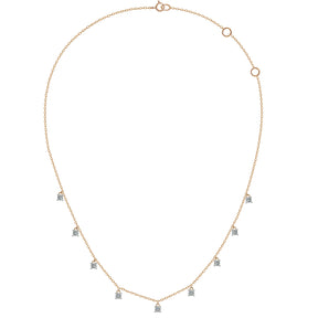 Princess Cut Diamond Necklace