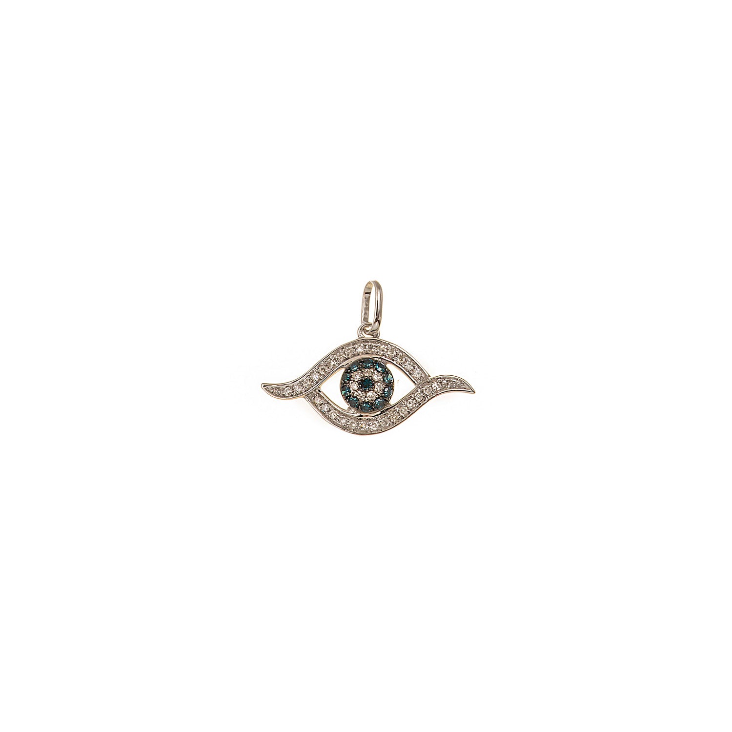 Sapphire & Diamond Eye Pendant